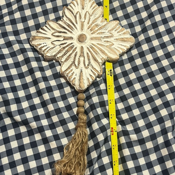 Hobby Lobby Cream and Tan Floral Wall Hanging